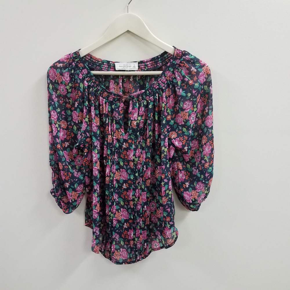Abercrombie & Fitch Floral Blouse Top - Picture 1 of 5